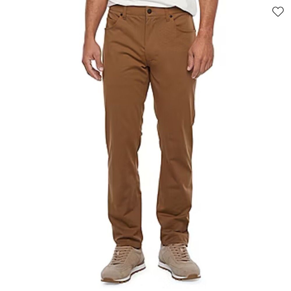 Stylus Men's 5 Pocket Pant Stretch Slim Fit Size W 38" x 32" SEPIA BROWN $60 NWT